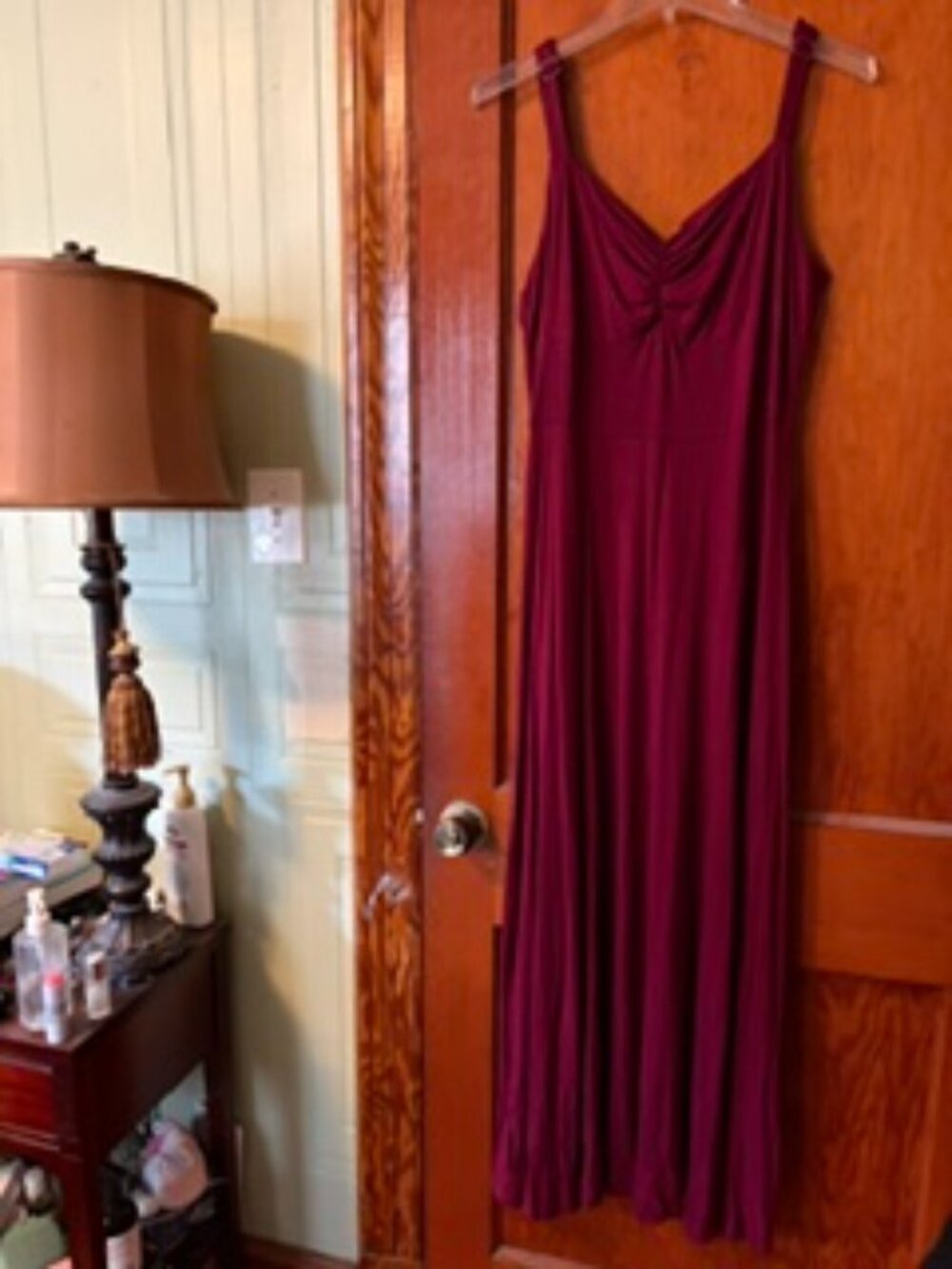 NWT Sleeveless Spaghetti Straps Ruched Sweetheart Neck Maxi Dress